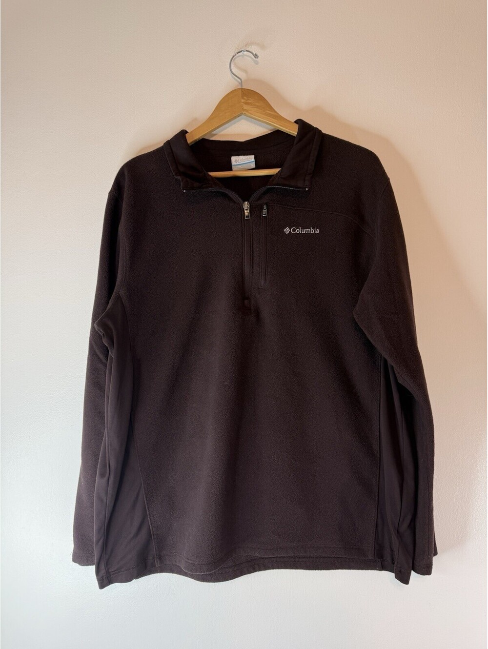 Columbia Dark Brown XL Quarter Zip Men’s XL Pullover Sweater